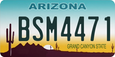 AZ license plate BSM4471