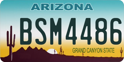 AZ license plate BSM4486