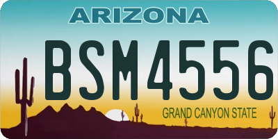 AZ license plate BSM4556