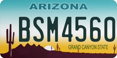 AZ license plate BSM4560