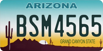 AZ license plate BSM4565