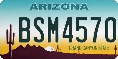 AZ license plate BSM4570