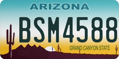 AZ license plate BSM4588