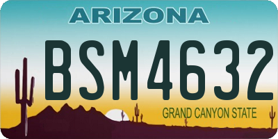 AZ license plate BSM4632