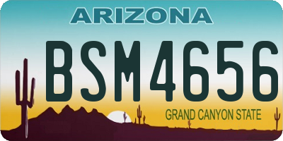 AZ license plate BSM4656