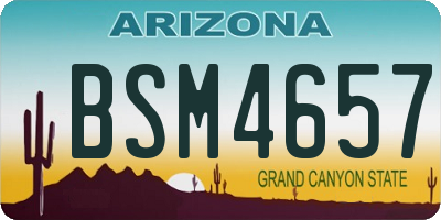 AZ license plate BSM4657