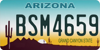 AZ license plate BSM4659
