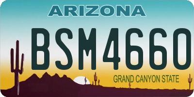 AZ license plate BSM4660