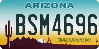 AZ license plate BSM4696