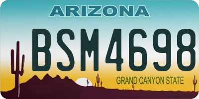 AZ license plate BSM4698