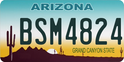 AZ license plate BSM4824