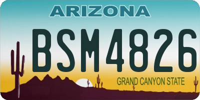 AZ license plate BSM4826