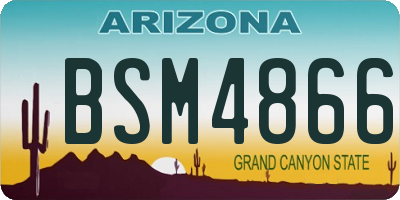 AZ license plate BSM4866