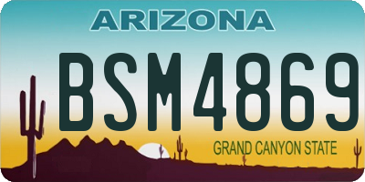 AZ license plate BSM4869