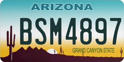 AZ license plate BSM4897