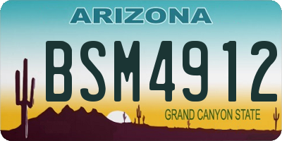 AZ license plate BSM4912