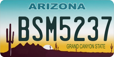 AZ license plate BSM5237