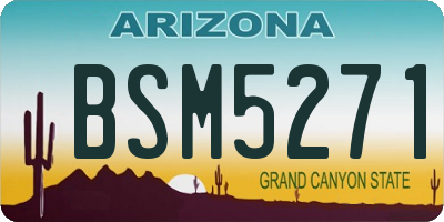 AZ license plate BSM5271