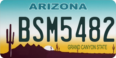 AZ license plate BSM5482