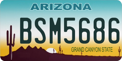 AZ license plate BSM5686
