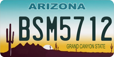 AZ license plate BSM5712