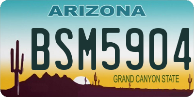 AZ license plate BSM5904