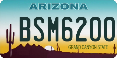 AZ license plate BSM6200