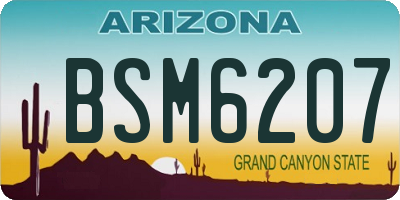 AZ license plate BSM6207