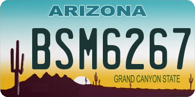 AZ license plate BSM6267