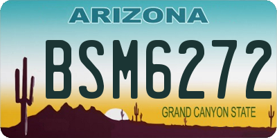 AZ license plate BSM6272