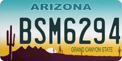 AZ license plate BSM6294