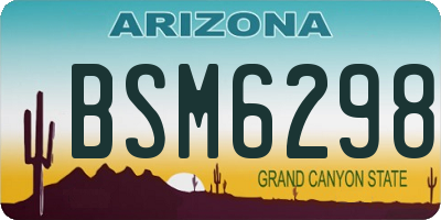 AZ license plate BSM6298