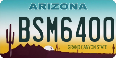 AZ license plate BSM6400