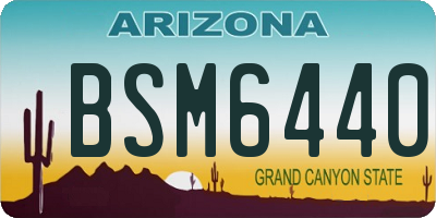 AZ license plate BSM6440