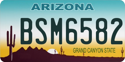 AZ license plate BSM6582