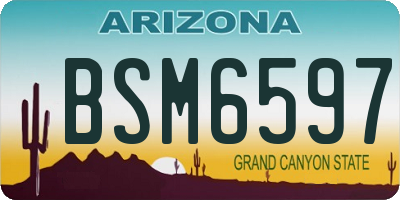 AZ license plate BSM6597