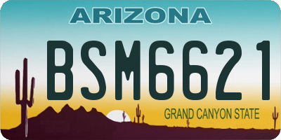 AZ license plate BSM6621