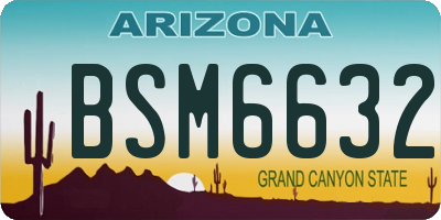 AZ license plate BSM6632