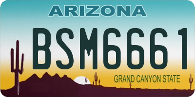 AZ license plate BSM6661