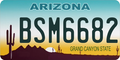 AZ license plate BSM6682