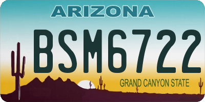 AZ license plate BSM6722