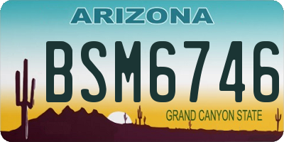 AZ license plate BSM6746