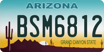 AZ license plate BSM6812