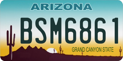AZ license plate BSM6861
