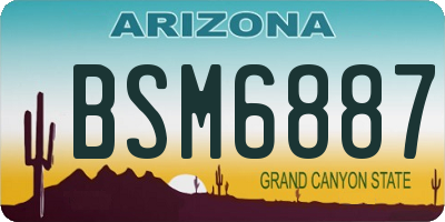 AZ license plate BSM6887
