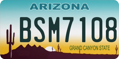 AZ license plate BSM7108