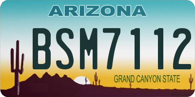 AZ license plate BSM7112