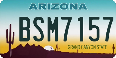 AZ license plate BSM7157