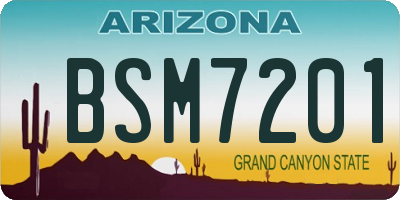 AZ license plate BSM7201