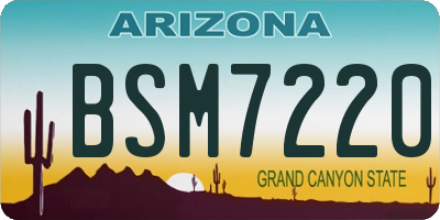 AZ license plate BSM7220